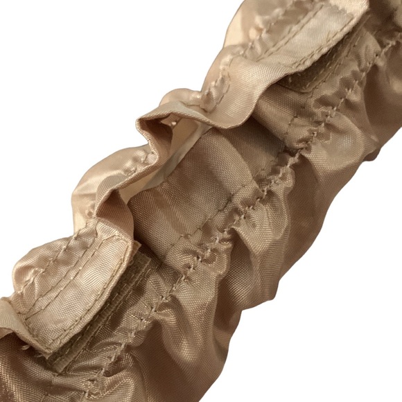 Decorative cord cover satin ruched Velcro closure antique gold - Picture 9 of 15